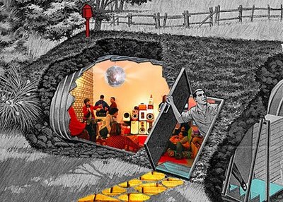 Instant Coffee, Disco Fallout Shelter, 2009, Concept collage